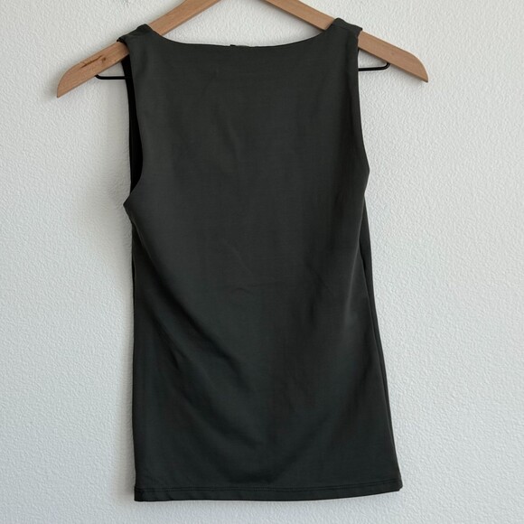 Zara Forest Green Scoop Neck Tank Essential Minimalist Basic Summer Essential S - Picture 6 of 6